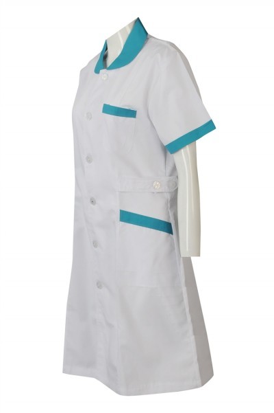 SKNU005 Order White Clinic Uniforms Order Princess Collar Nurses Uniform Center Order Hospital Uniforms Company Order Nurses Clothing Shop HK Shute Nurses Clothing Price 45 degree